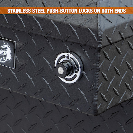 Buyers Products 18x20x71 Inch Textured Matte Black Diamond Tread Aluminum Crossover Truck Tool Box Model 1739435