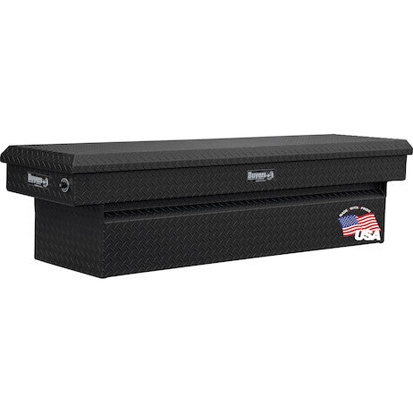 Buyers Products 18x20x71 Inch Textured Matte Black Diamond Tread Aluminum Crossover Truck Tool Box Model 1739435