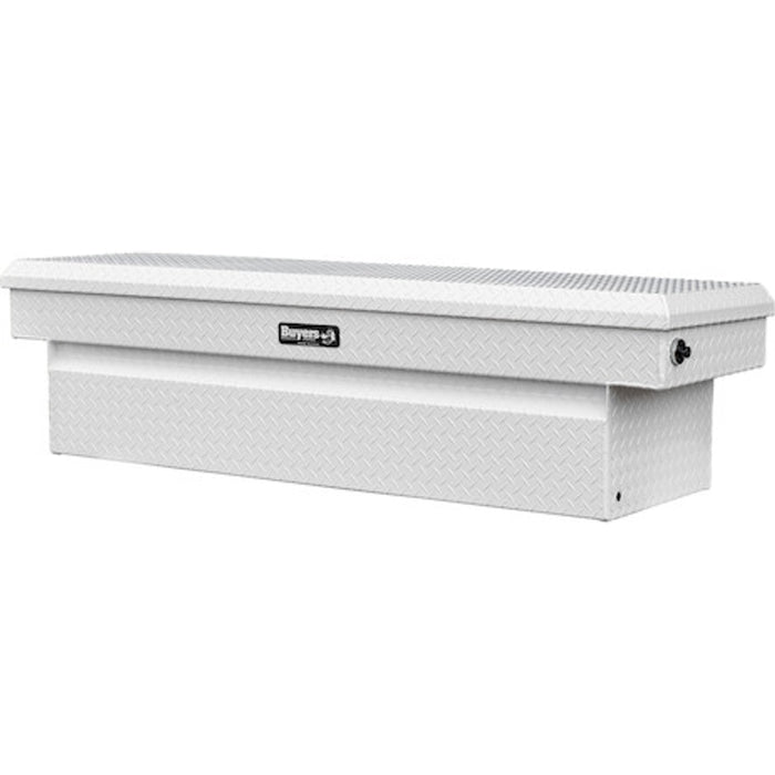 Buyers Products 18x20x71 Inch Gloss White Diamond Tread Aluminum Crossover Truck Tool Box Model 1749435