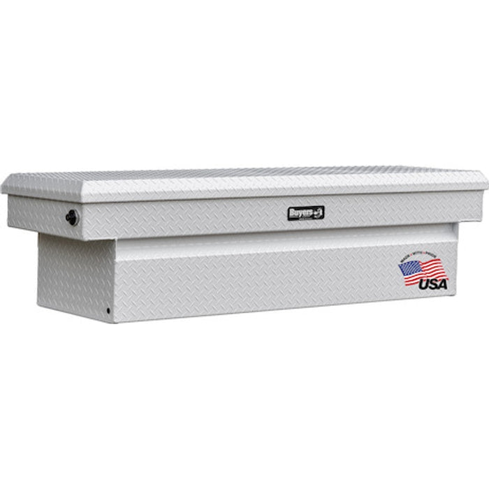 Buyers Products 18x20x71 Inch Gloss White Diamond Tread Aluminum Crossover Truck Tool Box Model 1749435