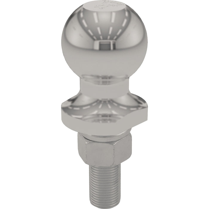 CURT Stainless Steel Trailer Hitch Ball, 2,000 lbs, 1-7/8-Inch Diameter, 3/4 x 2-1/8-Inch Shank Model 40050