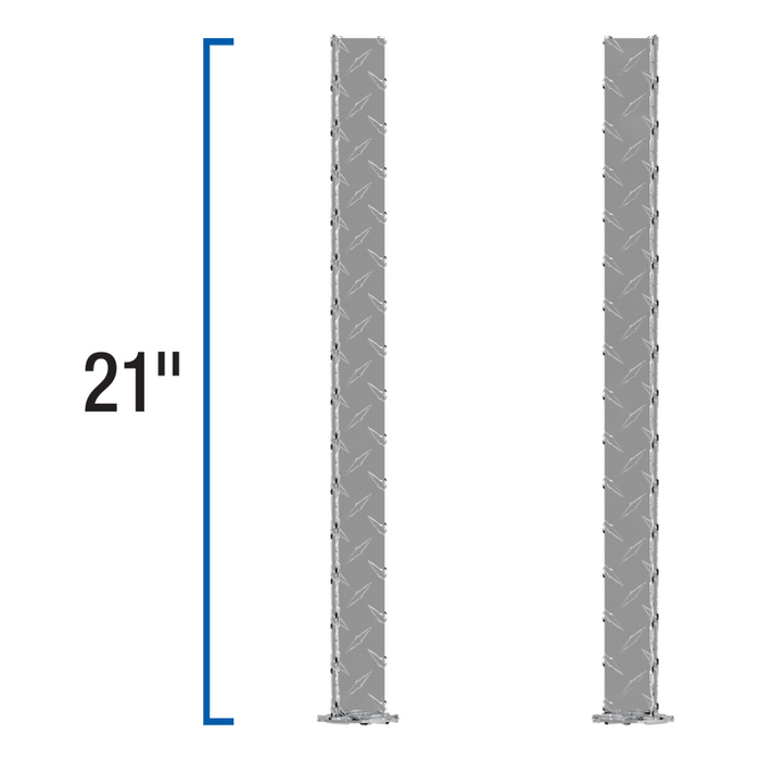 UWS Bright Aluminum Truck Side Tool Box Legs, 1 Pair Model SM-LEGS