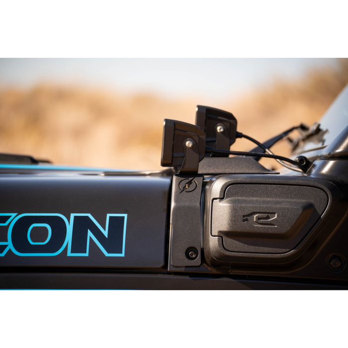 DV8 Offroad 2020-2026 Jeep Wrangler JL JLU 4xe Gladiator JT Dual Light Pod Mounts Model LBJL-12