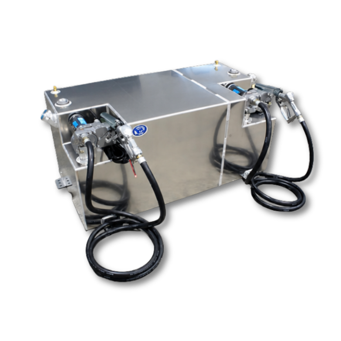 Boyd Welding 100 Gallon 70/30 Split Fuel Transfer Tank System Aluminum With Dual 15 GPM Pumps Model 13029