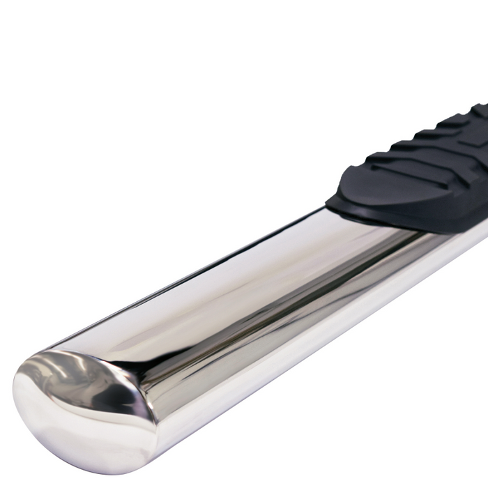 TrailFX 4" Oval Straight Step Nerf Bars W/ Step Pads Polished Stainless Steel Model 2940413051
