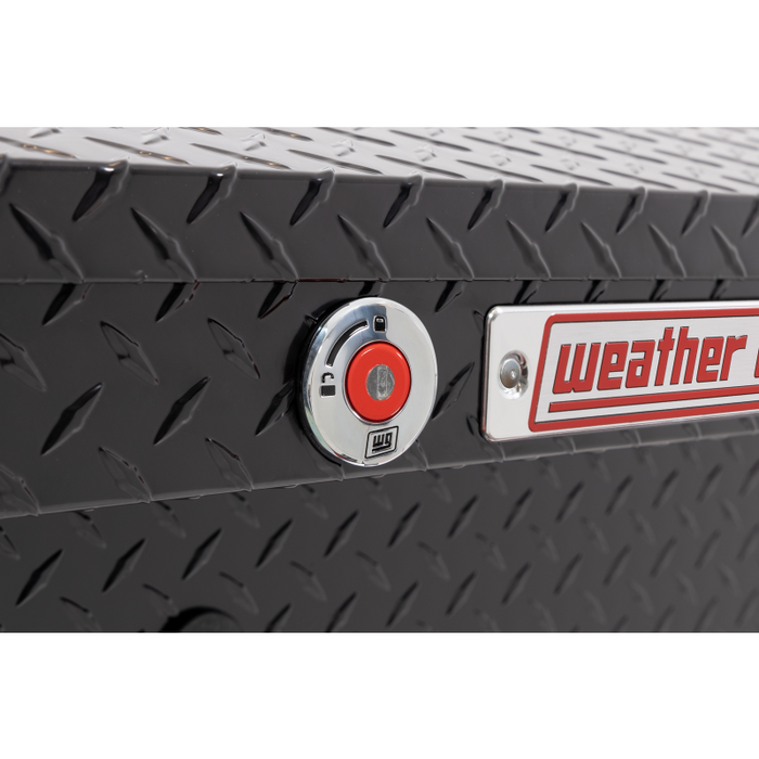 Weather Guard Side Mount Tool Box Textured Matte Black Aluminum 56X17X —  Elite Truck