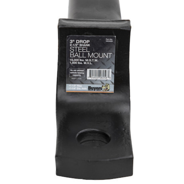 Buyers Products 2-1/2 Inch w/ 3" Drop Ball Mounts Model 1803405