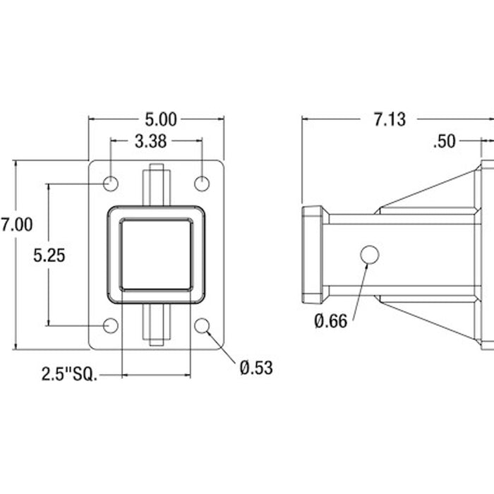Buyers Products Bolt-on Receiver Tube for 2-1/2 Inch Receivers Model 1804250