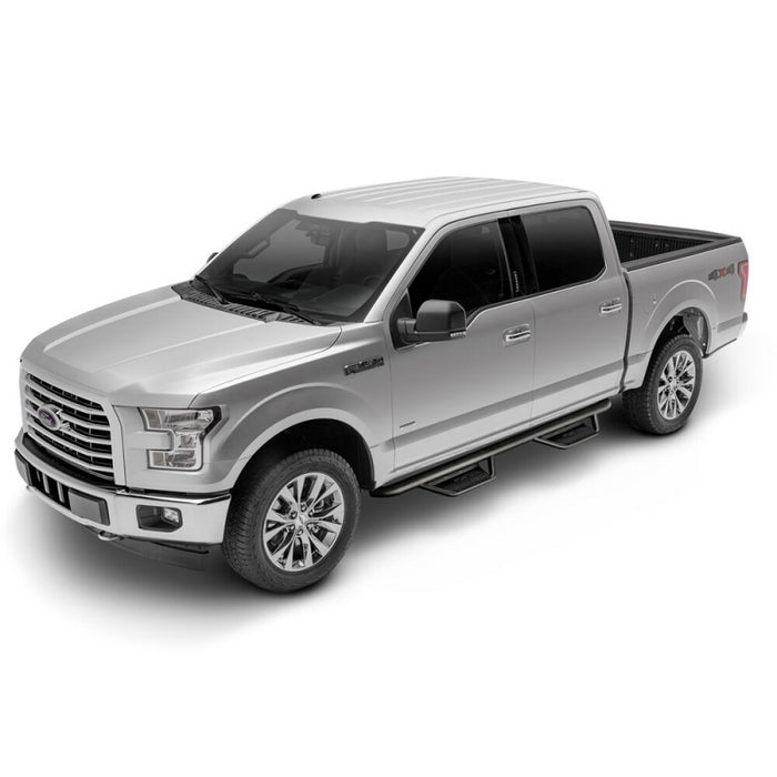 N-Fab Podium Cab Length Podium Side Steps Textured Black Model HPF1585CC-TX