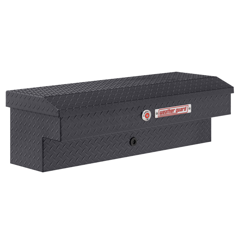 Weather Guard 41 in. Gray Aluminum Lo- Side Truck Tool Box