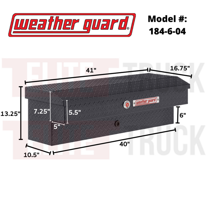 Weather Guard Side Mount Tool Box Gray Aluminum 41X17X13 Model # 184-6-04