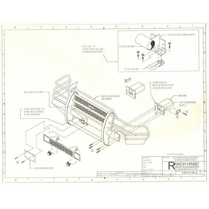 Ranch Hand Legend Series Front Bumper W/ Grille Guard Fits Select 05-0 ...