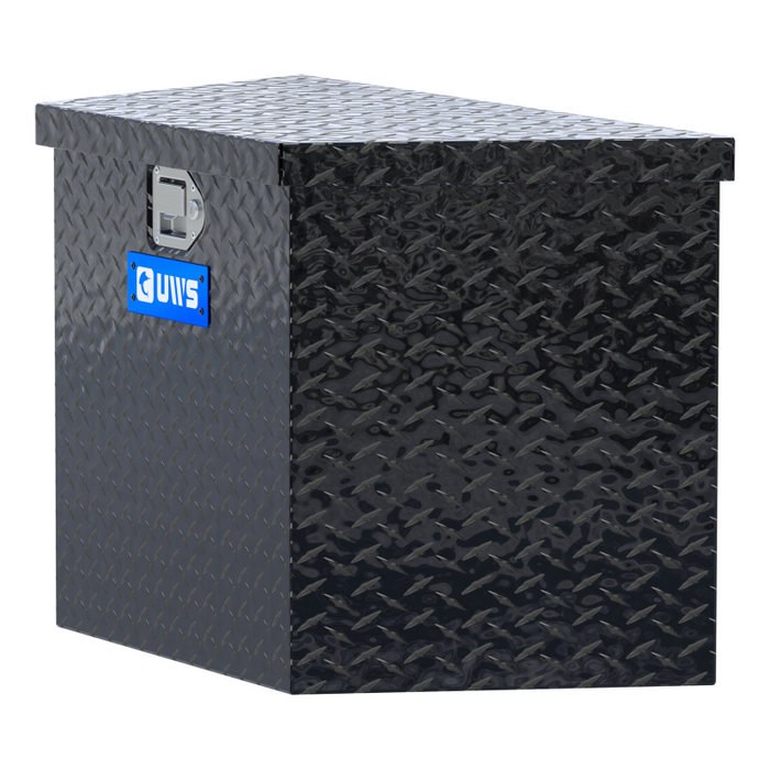 UWS Gloss Black Aluminum 34" Trailer Tongue Box Model TBV-34-BLK