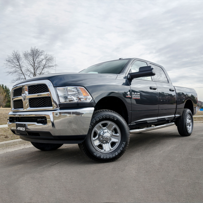 ARIES 3" Round Polished Stainless Step Nerf Bars Model 205030-2