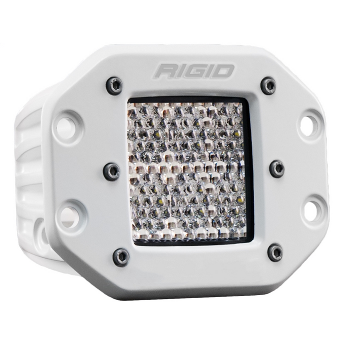 Rigid Industries D-Series PRO Light, Flood Diffused, Flush Mount, White Housing, Single Model 611513