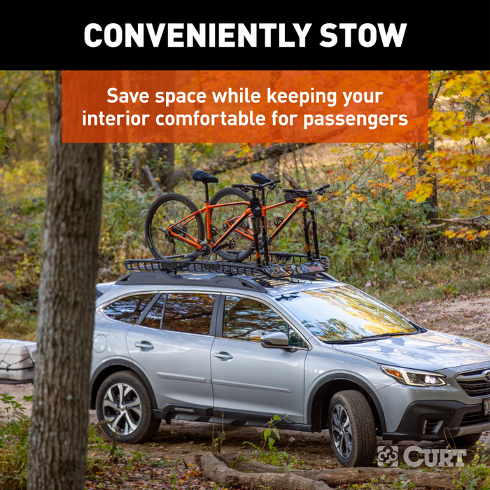 CURT 6 sq. ft. Black Steel Roof Rack Cargo Carrier Extension Model 18124