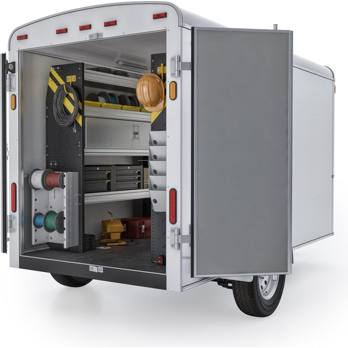 Ranger Design Electrician Van Shelving Package for 14' Box Truck - Enclosed Trailer Model BTL-11
