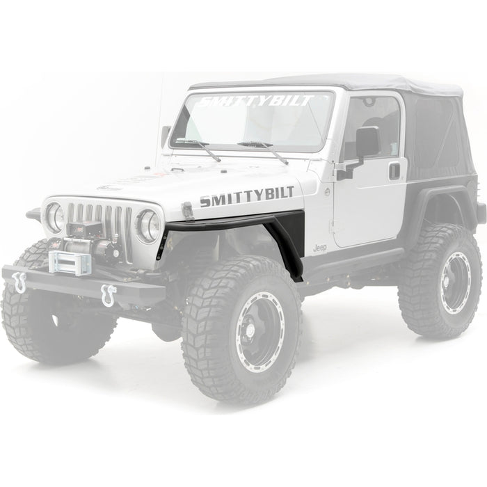Smittybilt XRC Front Tube Fenders w/ 3" Flare - Textured Black (97-06 TJ) Model 76873
