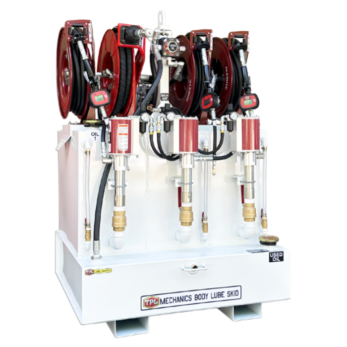 Taylor Pump & Lift 42"W x 36"D x 60"H Triple 30-Gal New Oil & 60-Gal Used Oil Lube Skid Model TPL 236-993