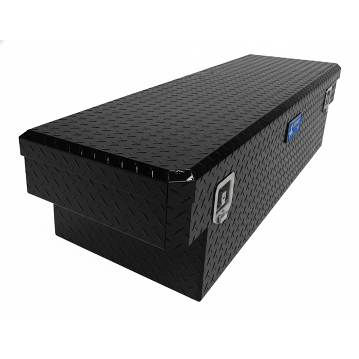 Merritt Crossover Tool Box Standard Depth 16"H x 20"D x 70"L Diamond Plate Gloss Black Single Lid Full Size Trucks Model 710109-113