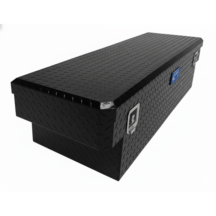 Merritt Crossover Tool Box Standard Depth 16"H x 20"D x 70"L Diamond Plate Satin Black Single Lid Full Size Trucks Model 710109-114