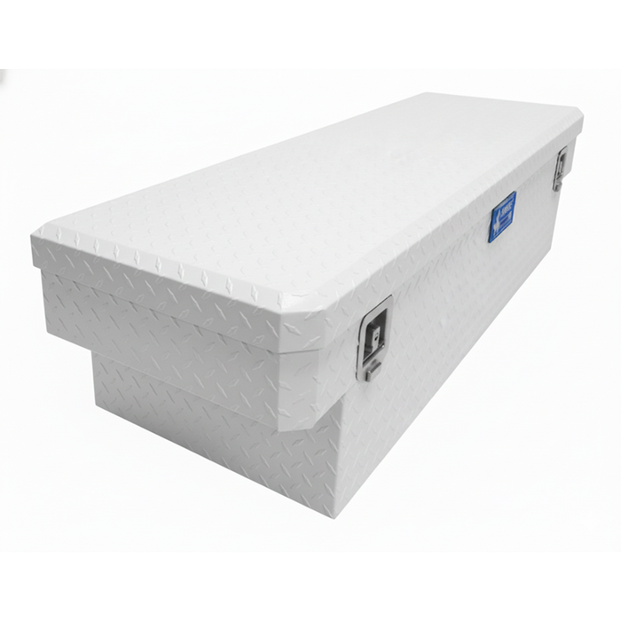 Merritt Crossover Tool Box Standard Depth 16"H x 20"D x 70"L Diamond Plate White Single Lid Full Size Trucks Model 710109-115