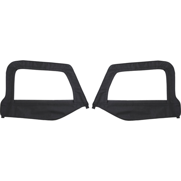 Smittybilt Soft Top Upper Door Skin Pair - Black Diamond (97-06 TJ) Model 89735