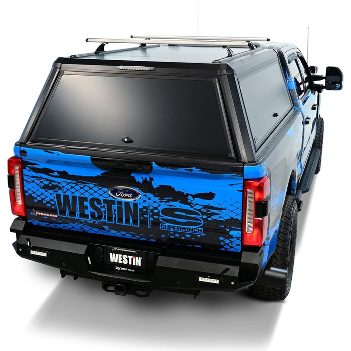 Westin EXP Truck Cap with Solid Front Glass Matte Black Model 16-14685