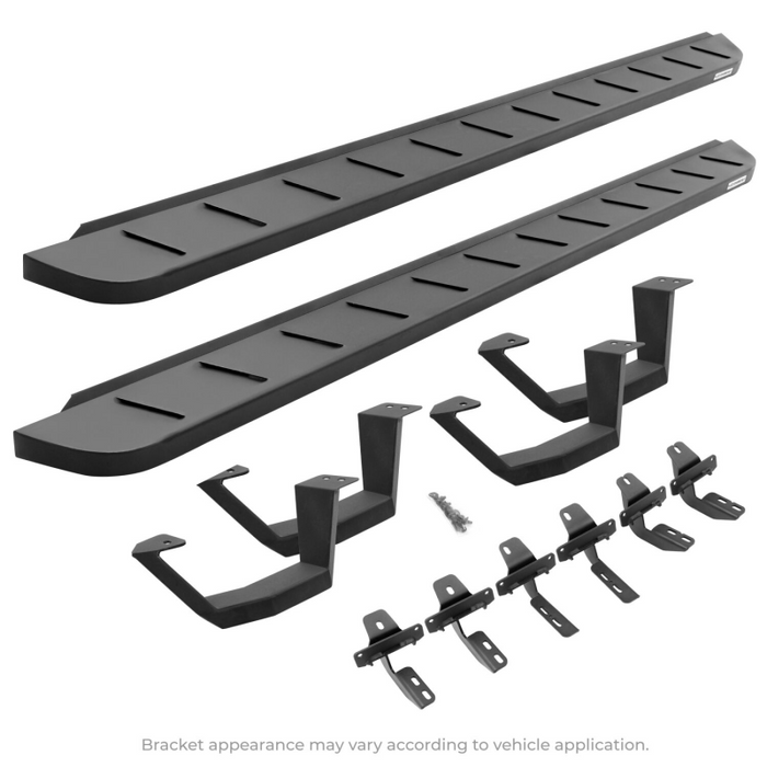 Go Rhino RB10 Running Boards wth Mounting Brackets, 2 Pairs Drop Steps Kit Crew Max Model 6344368720PC