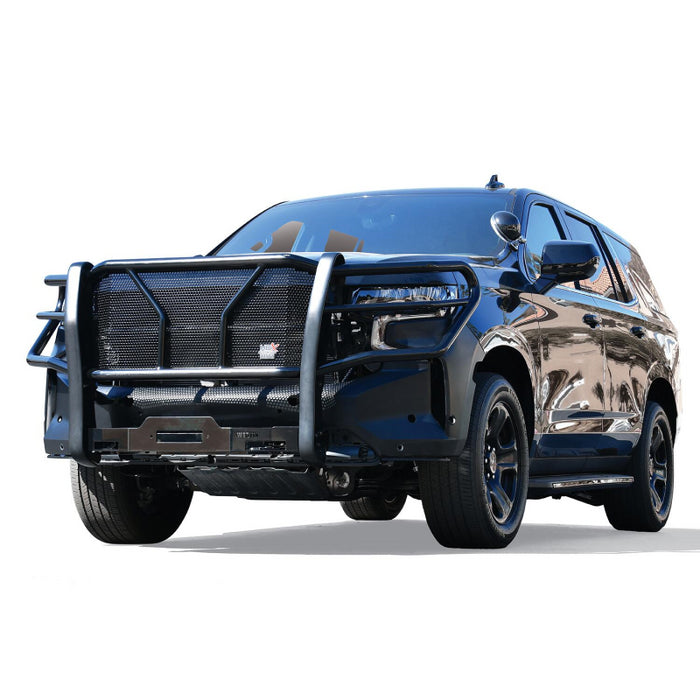 Westin HDX 1-Piece Winch Mount Grille Guard Black Steel Model 57-94045