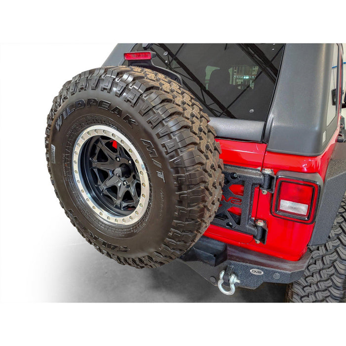 DV8 Offroad 2018-2025 Jeep Wrangler JL JLU Hinge Mounted Tire Carrier Model TCJL-03