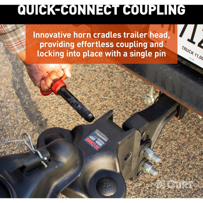 CURT TruTrack 4P Trailer-Mounted Weight Distribution Hitch with Active Sway Control, Up to 10,000 GTW Model 17520