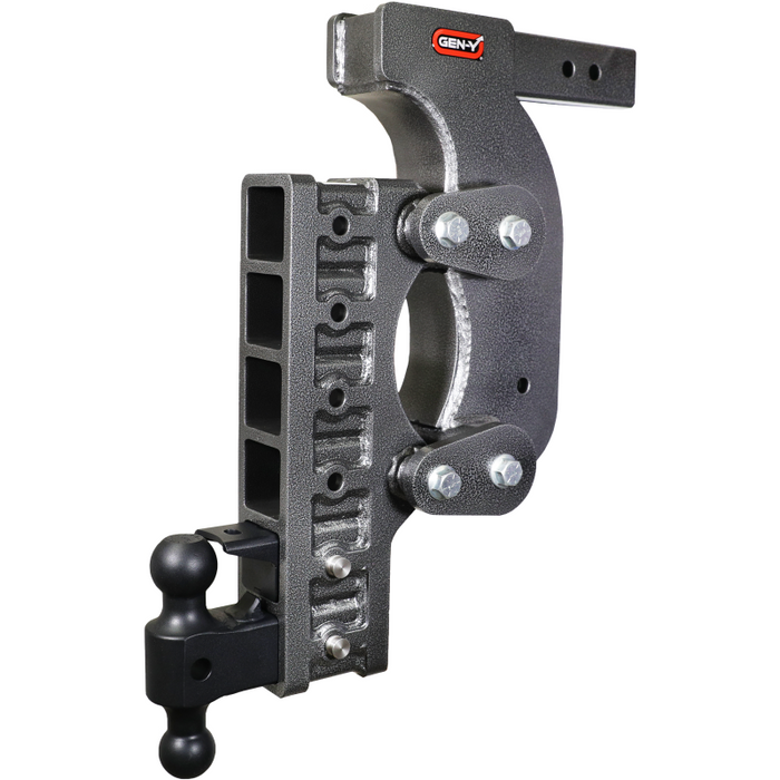 Gen-Y The BOSS TORSION-FLEX 2.5" Rec 21" Drop 2.4K TW 21K Hitch Dual-Ball Pintle Lock Stab Model GH-1526