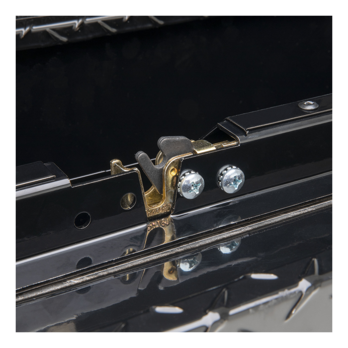 UWS Gloss Black Aluminum 48" Truck Side Tool  Box - Low Profile Model TBSM-48-LP-BLK