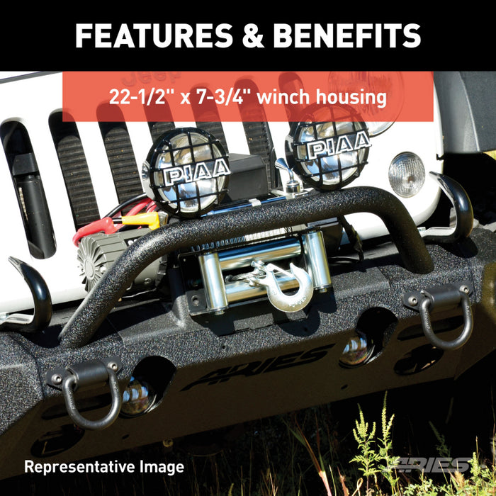 ARIES TrailChaser Jeep Wrangler JL, Gladiator Steel Front Bumper (Option 5) Model 2082071