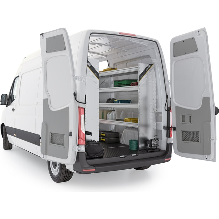 Ranger Design Aluminum Van Shelving Package for Mercedes Sprinter High Roof 144" Wheelbase Model DHS-27