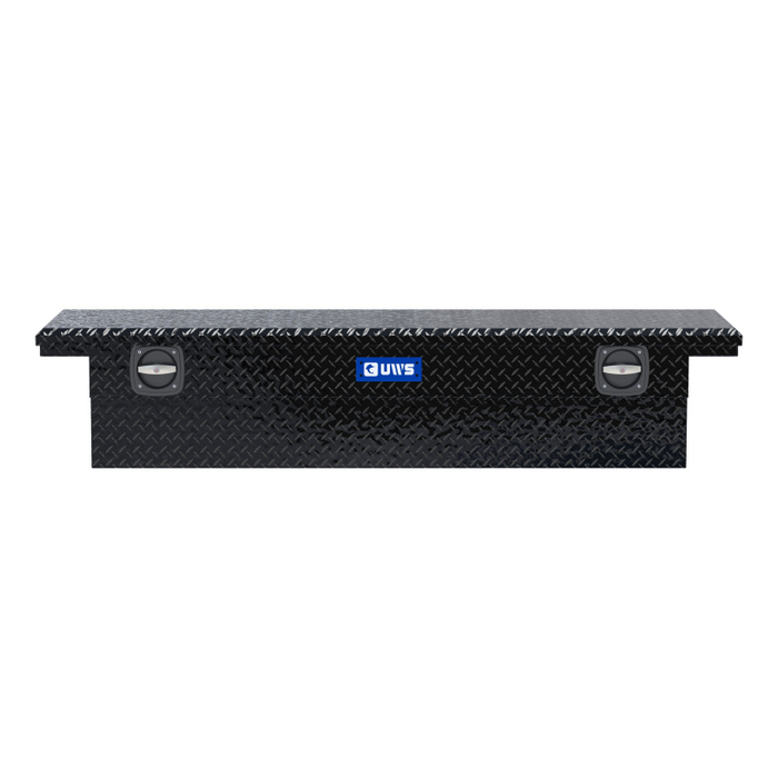 UWS 72" Gloss Black Aluminum Secure Lock Crossover Truck Tool Box, Low Profile (LTL Shipping Only) Model SL-72-LP-BLK