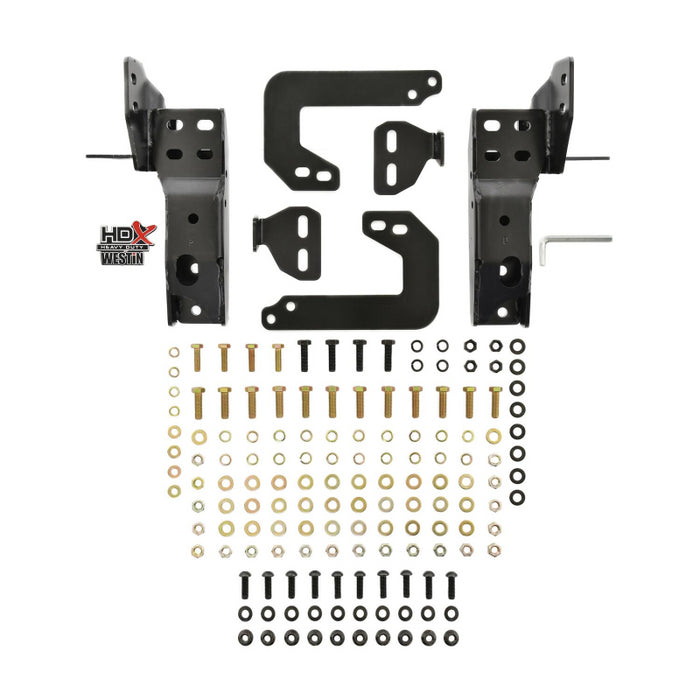 Westin HDX 1-Piece Winch Mount Grille Guard Black Steel Model 57-94015