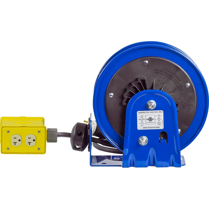 Coxreels PC10 Series Compact Spring Driven Cord Reel Quad Receptacle 12 GA x 30 ft. - Cord Included Model PC10-3012-B