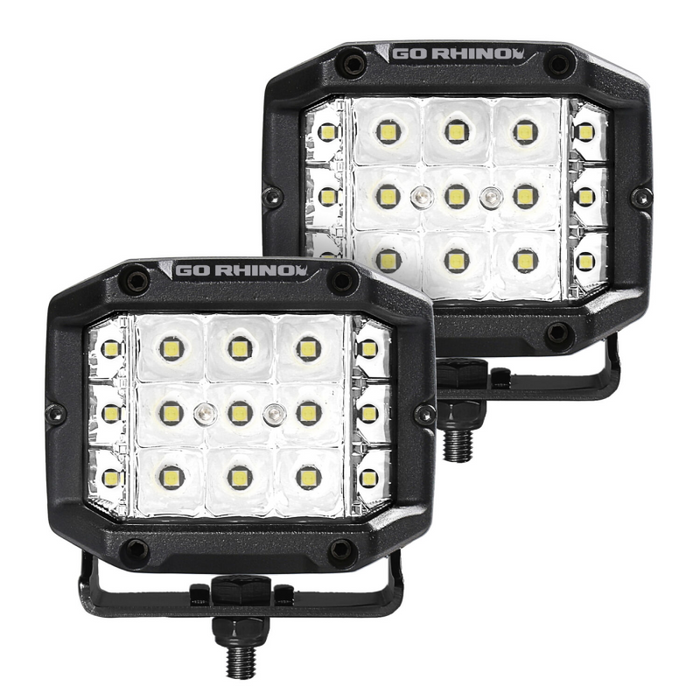 Go Rhino Bright Series Spot 4x3 Sideline Cube LED Light Model 750300323SCS