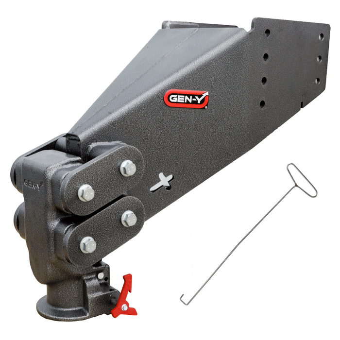 GEN-Y EXECUTIVE TORSION-FLEX Auto Latch Rhino Fifth Wheel Pin Box Replacement with Gooseneck 2 5/16" Coupler 1.5K - 4.5K pin weight range 30K Towing Model GH-8056AL