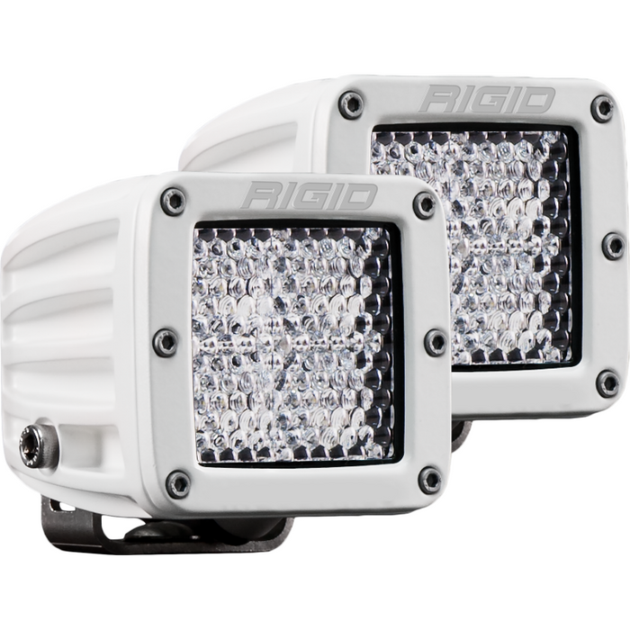 Rigid Industries D-Series PRO Light, Flood Diffused, Surface Mount, White Housing, Pair Model 602513