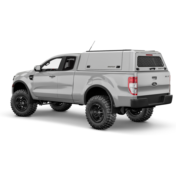 SmartCap OEM White Truck Bed Cap EVOc Commercial Series w/ Horizontal Locks Model EC0304-WH