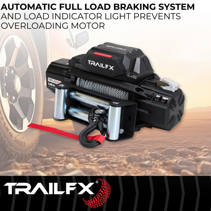TrailFX REFLEX 2.0 Winch 9500LB Steel Cable Model WR295B