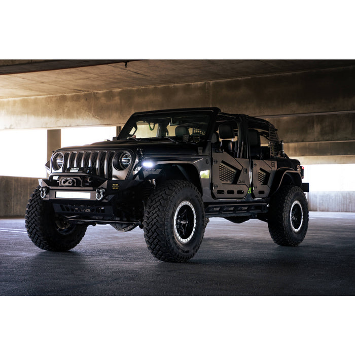 DV8 Offroad 2018-2025 Jeep Wrangler JL JLU Slim Fender Flares Model FDJL-07