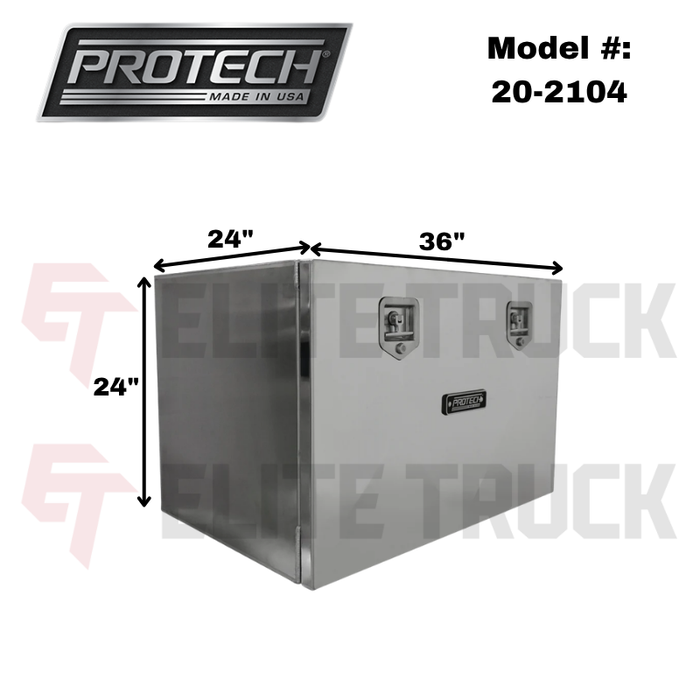 ProTech Underbody Box - 24X24X36 Smooth Drop Door Style Bright Aluminum Model 20-2104