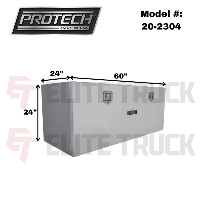 ProTech Underbody Box - 24X24X60 Smooth Drop Door Style Bright Aluminum Model 20-2304