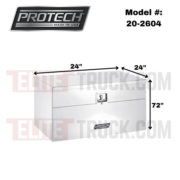 ProTech Underbody Box - 24X24X72 Drop Smooth Drop Door Style Bright Aluminum Model 20-2604