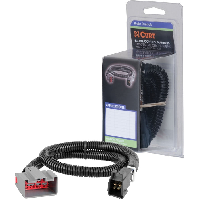 CURT Quick Plug Electric Trailer Brake Controller Wiring Harness, Fits Select Ford F150, F250, F350, F450, F550 Super Duty, Lincoln MKT, Navigator Model 51437