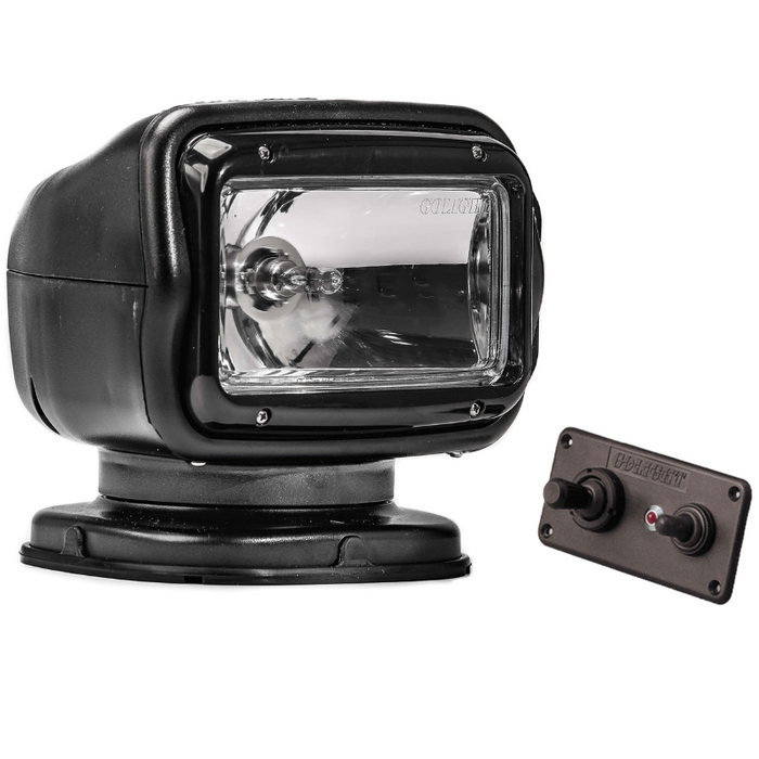 Golight GT Series Spot Light Halogen Permanent Mount Hardwired Remote Black Model 2021GT